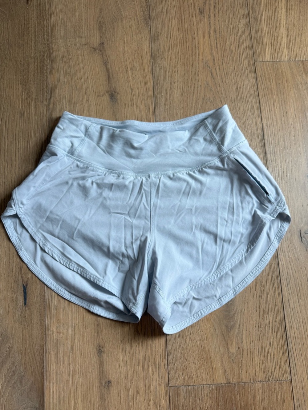 Outdoor Voices Light Gray High-Rise Athletic Shorts